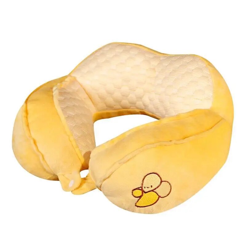 Anypack Neck Pillow Yellow Banana Travel U-shaped Cartoon Cute Comfortable Sleep Headrest-Neck Pillow-PEROZ Accessories