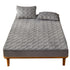 Anyhouz Mattress Cover Leaf Gray Double Size Waterproof Quilted Fitted Bed Sheet-Bed Sheets-PEROZ Accessories