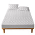 Anyhouz Mattress Cover Leaf White 90x200cm Waterproof Quilted Fitted Bed Sheet-Bed Sheets-PEROZ Accessories
