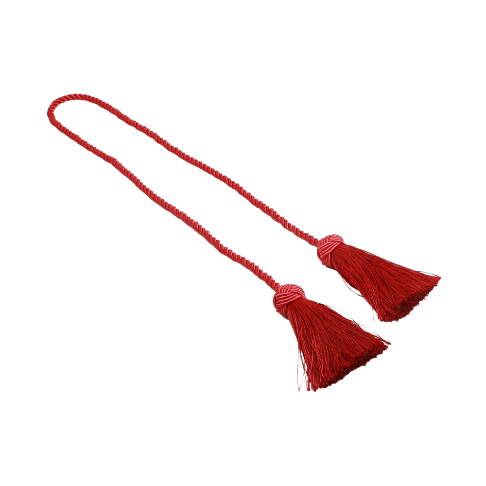 Anyhouz Curtain Tie Red Tassel Curtain Gold Tiebacks for Curtains Rope Holder Accessories-Curtain Tie-PEROZ Accessories
