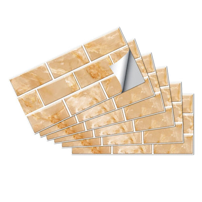 Anyhouz Wallpaper Cream 24 Pcs Waterproof Self Adhesive Removable 3D DIY Modern Marble Tile Wall Sticker Home Decor-Wallpaper-PEROZ Accessories