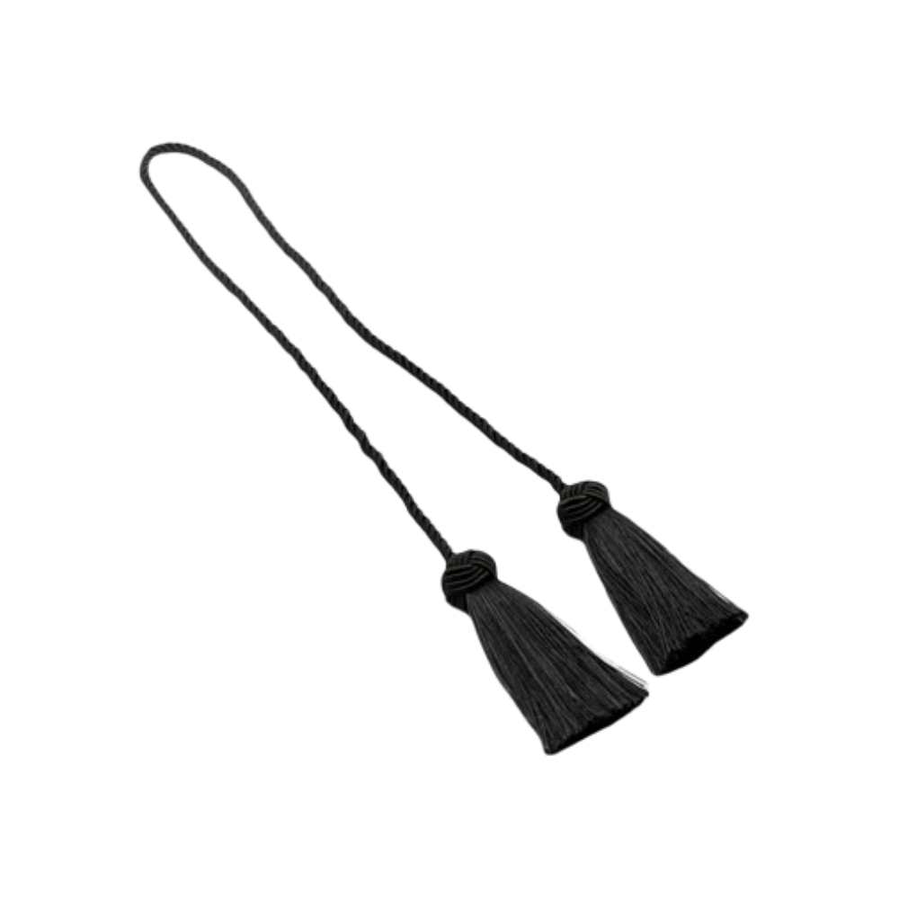 Anyhouz Curtain Tie Charcoal Tassel Curtain Gold Tiebacks for Curtains Rope Holder Accessories-Curtain Tie-PEROZ Accessories