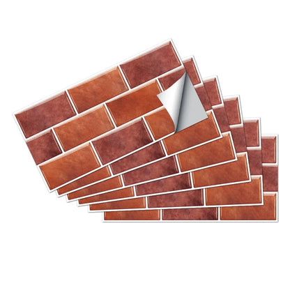 Anyhouz Wallpaper Rustic Brown 18 Pcs Waterproof Self Adhesive Removable 3D DIY Modern Marble Tile Wall Sticker Home Decor-Wallpaper-PEROZ Accessories