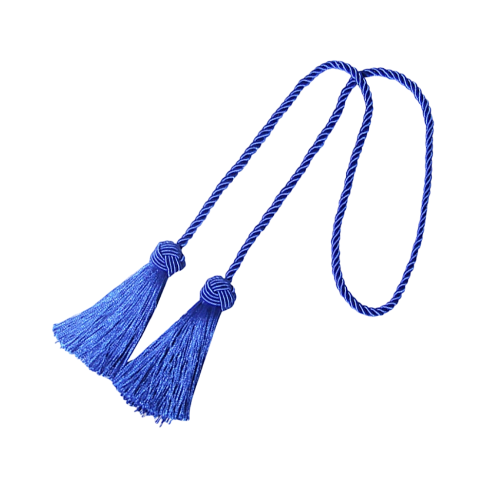 Anyhouz Curtain Tie Royal Blue Tassel Curtain Gold Tiebacks for Curtains Rope Holder Accessories-Curtain Tie-PEROZ Accessories