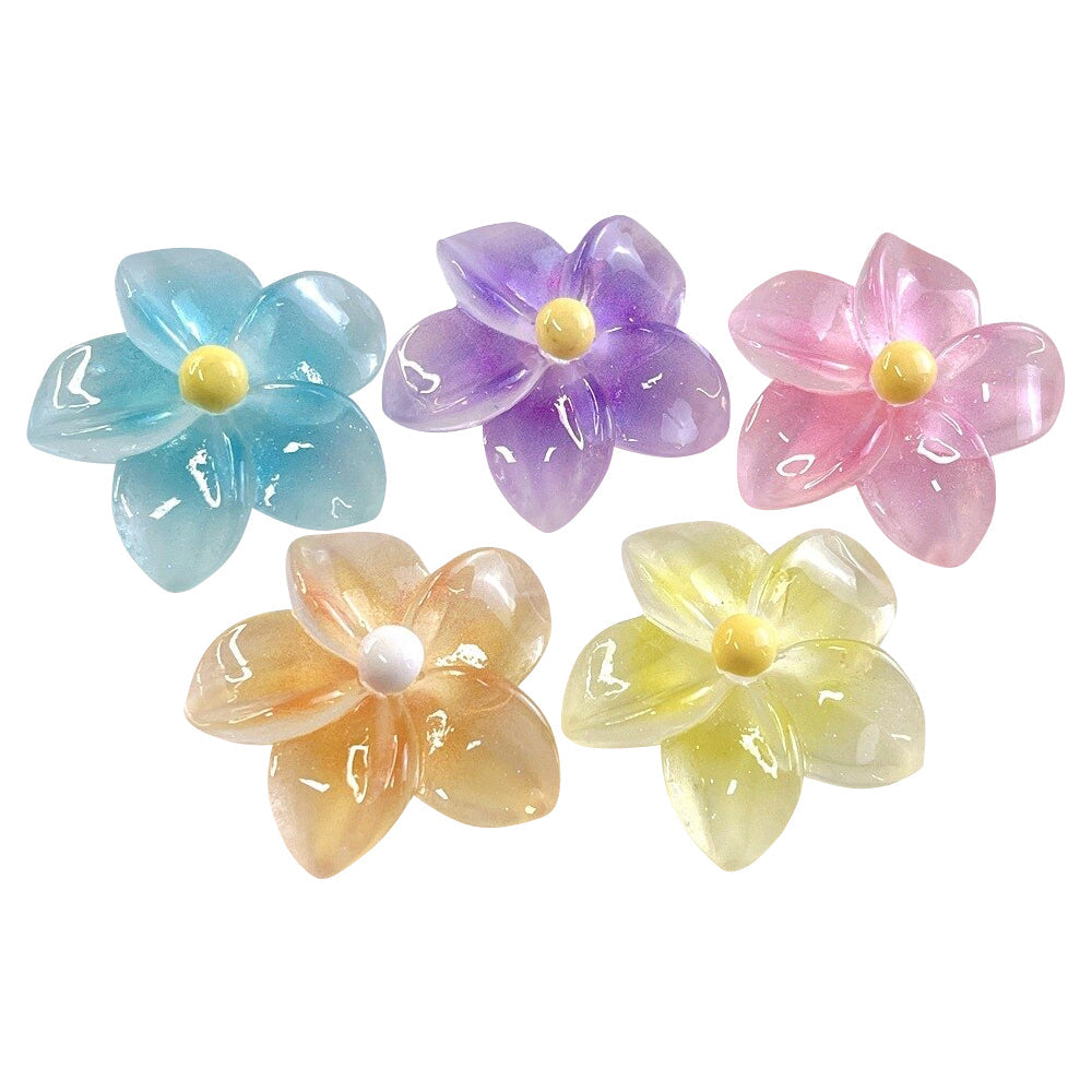 Anykidz 5pcs Crystal Flower Design Shoe Charm Accessories Jeans Clogs Pendant Pin Designer Ornament Jibbitz for Crocs-Shoe Charms-PEROZ Accessories
