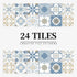 Anyhouz Wallpaper Blue Beige 20cmx20cm 24 Pcs Modern Retro Style PVC Tile Stickers Waterproof Self Adhesive Wall Home Decor-Wallpaper-PEROZ Accessories