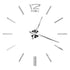 Anyhouz Wall Clock Silver Design 4 47 Inch 3D Diy Mirror Wall Clock Acrylic Sticker Fashion Quartz Clocks Watch Home Decoration-Wall Clocks-PEROZ Accessories