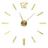 Anyhouz Wall Clock Gold Design 4 47 Inch 3D Diy Mirror Wall Clock Acrylic Sticker Fashion Quartz Clocks Watch Home Decoration-Wall Clocks-PEROZ Accessories