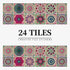 Anyhouz Wallpaper Fuschia Pink 15cmx15cm 24 Pcs Modern Retro Style PVC Tile Stickers Waterproof Self Adhesive Wall Home Decor-Wallpaper-PEROZ Accessories