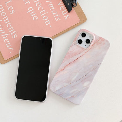 Anymob iPhone Case White ShockproofSoft Silicone Plus Fingerprint Resistant Silky Glitter Luxury Marble Cover Compatible-Mobile Phone Cases-PEROZ Accessories