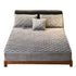 Anyhouz Mattress Cover Gray 100x200cm Crystal Velvet Thicken Quilted Warm Soft Plush Bed Sheet-Bed Sheets-PEROZ Accessories