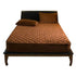 Anyhouz Mattress Cover Coffee 160x200cm Crystal Velvet Thicken Quilted Warm Soft Plush Bed Sheet-Bed Sheets-PEROZ Accessories