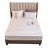 Anyhouz Mattress Cover Offwhite Queen Size Crystal Velvet Thicken Quilted Warm Soft Plush Bed Sheet-Bed Sheets-PEROZ Accessories