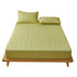 Anyhouz Mattress Cover Green Twin Size Pure Cotton Soft Quilted Bed Sheet Anti-bacterial Protector Cover-Mattress Protectors-PEROZ Accessories