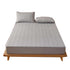 Anyhouz Mattress Cover Gray Twin Size Pure Cotton Soft Quilted Bed Sheet Anti-bacterial Protector Cover-Mattress Protectors-PEROZ Accessories
