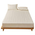 Anyhouz Mattress Cover Beige Queen Size Pure Cotton Soft Quilted Bed Sheet Anti-bacterial Protector Cover-Mattress Protectors-PEROZ Accessories