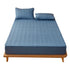 Anyhouz Mattress Cover Blue 160x200cm Pure Cotton Soft Quilted Bed Sheet Anti-bacterial Protector Cover-Mattress Protectors-PEROZ Accessories