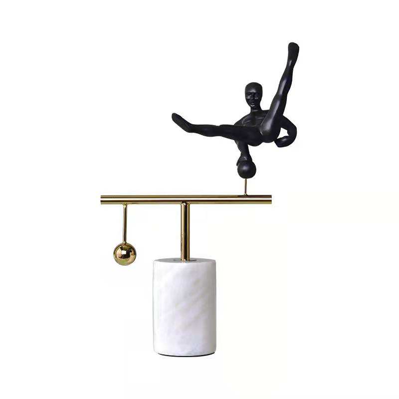 Anyhouz 40cm Abstract Human Sculpture Tabletop Home Decor Modern Art Living Room Display House Decorative Crafts Ornaments with Resin Base-Tabletop Decor-PEROZ Accessories