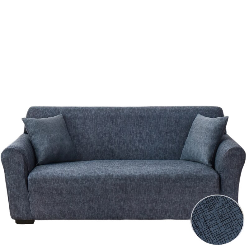 Anyhouz 4 Seater Sofa Cover Navy Blue Style and Protection For Living Room Sofa Chair Elastic Stretchable Slipcover-Slipcovers-PEROZ Accessories