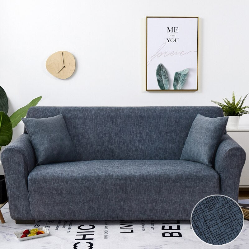 Anyhouz 1 Seater Sofa Cover Navy Blue Style and Protection For Living Room Sofa Chair Elastic Stretchable Slipcover-Slipcovers-PEROZ Accessories