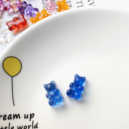 Anykidz 10pcs Blue Bear Shoe Charm Accessories Jeans Clogs Pendants Designer Ornament Jibbitz for Crocs-Shoe Charms-PEROZ Accessories