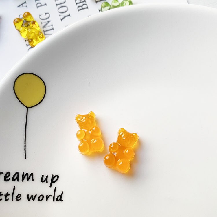 Anykidz 10pcs Orange Bear Shoe Charm Accessories Jeans Clogs Pendants Designer Ornament Jibbitz for Crocs-Shoe Charms-PEROZ Accessories