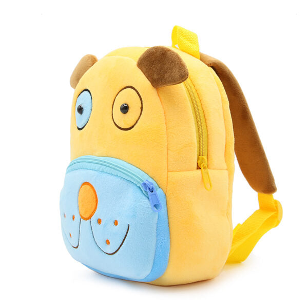Anykidz 3D Yellow Dog Kids School Backpack Cute Cartoon Animal Style Children Toddler Plush Bag Perfect Accessories For Boys and Girls-Backpacks-PEROZ Accessories