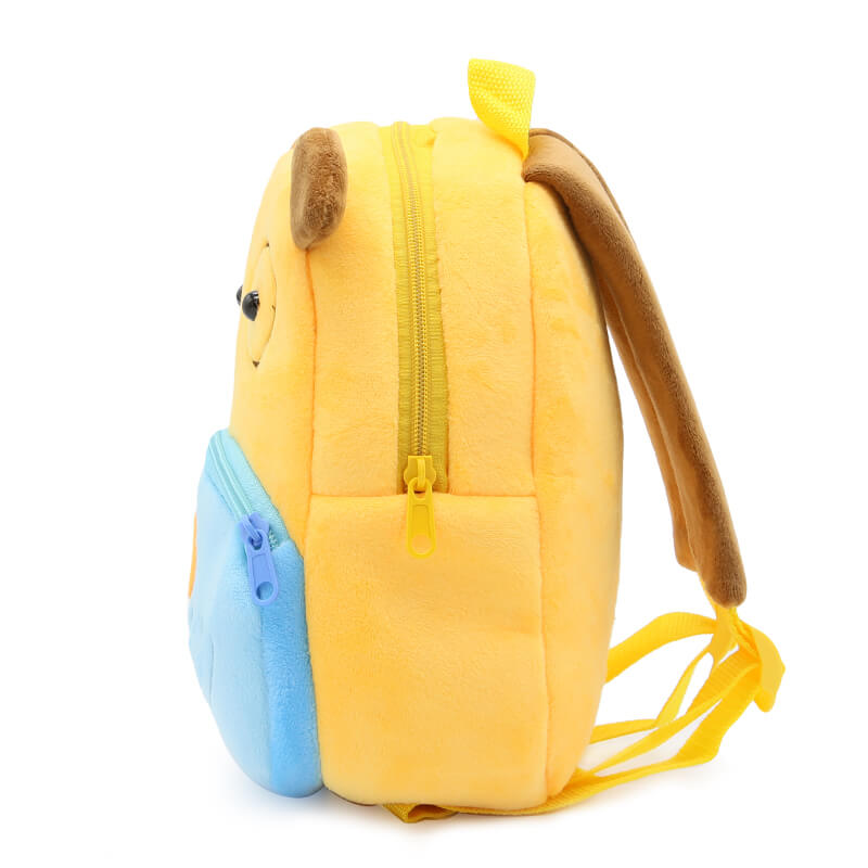 Anykidz 3D Yellow Dog Kids School Backpack Cute Cartoon Animal Style Children Toddler Plush Bag Perfect Accessories For Boys and Girls-Backpacks-PEROZ Accessories