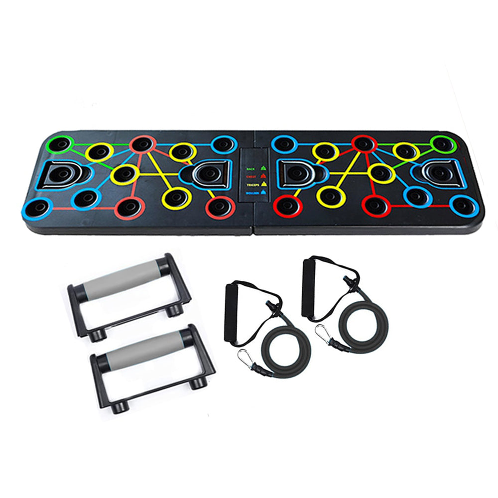 Anyfit Push Up Board With Rope 14 In 1 Push-Up Stands Portable Multifunction Foldable Workout Home Gym Equipment-Exercise &amp; Fitness-PEROZ Accessories