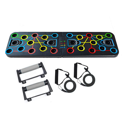 Anyfit Push Up Board With Rope 14 In 1 Push-Up Stands Portable Multifunction Foldable Workout Home Gym Equipment-Exercise &amp; Fitness-PEROZ Accessories