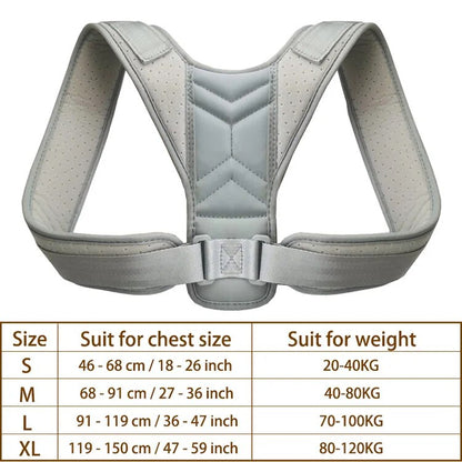 Anyfit Black Corrector Belt XL Back Posture Adjustable Neck Brace Training Equipment Shoulder Support Correction Belt-Corrector Belt-PEROZ Accessories