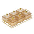 Anygleam Food Container Amber 6 Grids Fruit Plate Partition Platter Snack Storage Box Bar Nut Snack Dish Serving Tray-Food Storage-PEROZ Accessories