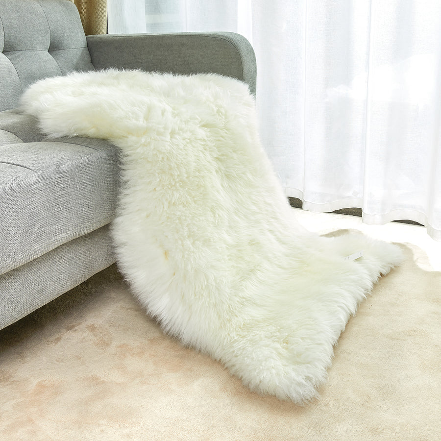TARRAMARRA Premium Australian Sheepskin Single Long Wool Rug 95cm-Rugs-PEROZ Accessories
