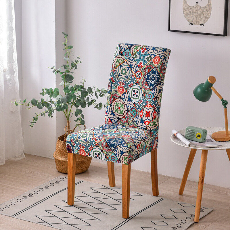 Anyhouz Chair Cover Tile Pattern Design with Anti-Dirt and Elastic Material for Dining Room Kitchen Wedding Hotel Banquet Restaurant-Chair Cover-PEROZ Accessories