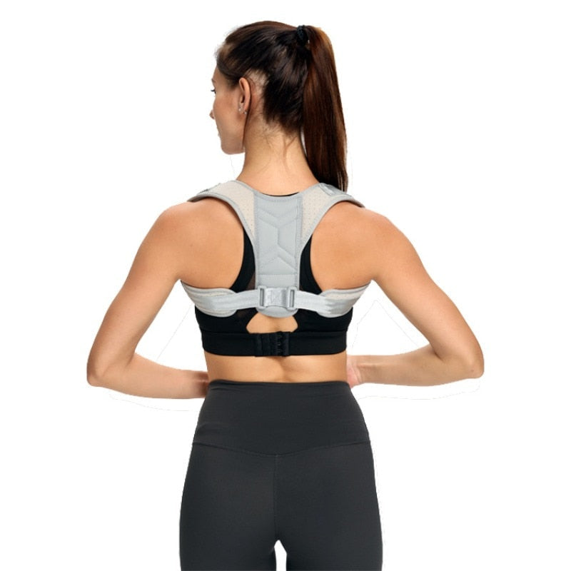 Anyfit Gray Corrector Belt XL Back Posture Adjustable Neck Brace Training Equipment Shoulder Support Correction Belt-Corrector Belt-PEROZ Accessories
