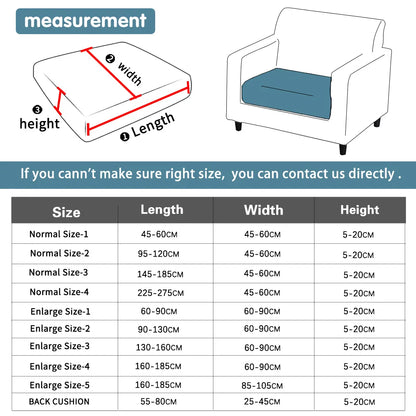 Anyhouz Sofa Cover Black Polyester Thick Stretchable Cushion For Living Room 1Pc Enlarge Size 60-90cm-Slipcovers-PEROZ Accessories