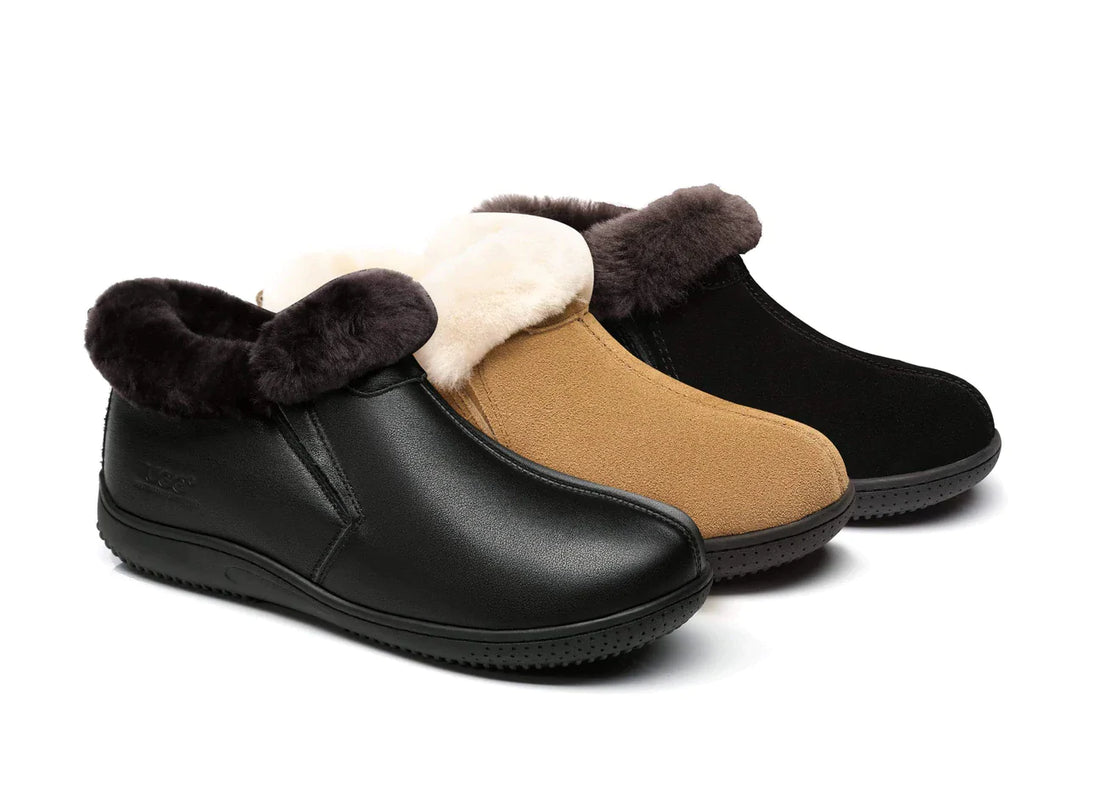 Australian Shepherd Ugg Ankle Slippers Unisex Daley-Slippers-PEROZ Accessories
