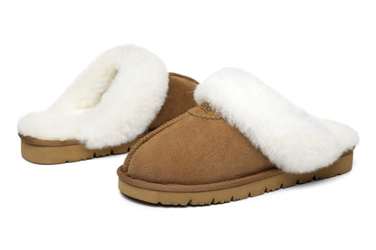 Australian Shepherd Australia Double Faced Sheepskin Wool UGG Unisex Slippers Hedy-Slippers-PEROZ Accessories