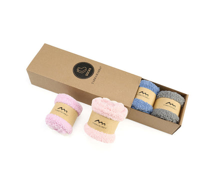 Tarramarra Women Crew Fluffy Socks Five Pairs-Socks-PEROZ Accessories