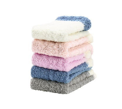 Tarramarra Women Crew Fluffy Socks Five Pairs-Socks-PEROZ Accessories