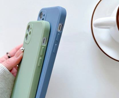 Anymob iPhone Case Blue Fashion Square Crossbody Necklace Strap Lanyard Cord Silicone For iPhone Full Lens Protection Cover-Mobile Phone Cases-PEROZ Accessories