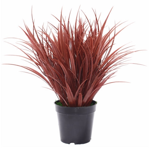 Artificial Ornamental Potted Dense Burgundy Grass 38 cm-Home &amp; Garden &gt; Artificial Plants-PEROZ Accessories