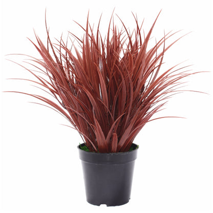 Artificial Ornamental Potted Dense Burgundy Grass 38 cm-Home &amp; Garden &gt; Artificial Plants-PEROZ Accessories