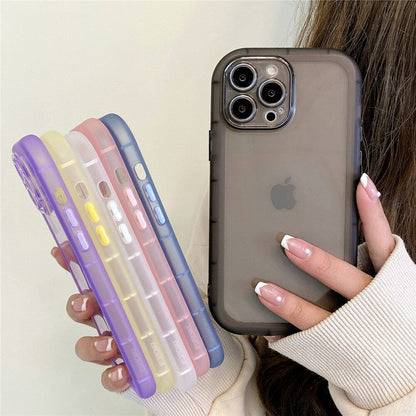 Anymob iPhone Case Gray Transparent Matte Soft Silicone Mobile Cover For iPhone13 Pro Max 11 12 Pro Max X XS Max XR-Mobile Phone Cases-PEROZ Accessories