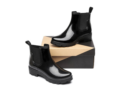 Australian Shepherd Ankle UGG Fashion Rain Boots with wool insole Vivily Gumboots Water Resistant-Boots-PEROZ Accessories