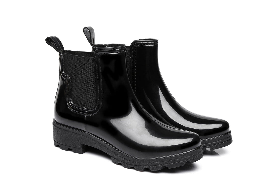 Australian Shepherd Ankle UGG Fashion Rain Boots with wool insole Vivily Gumboots Water Resistant-Boots-PEROZ Accessories