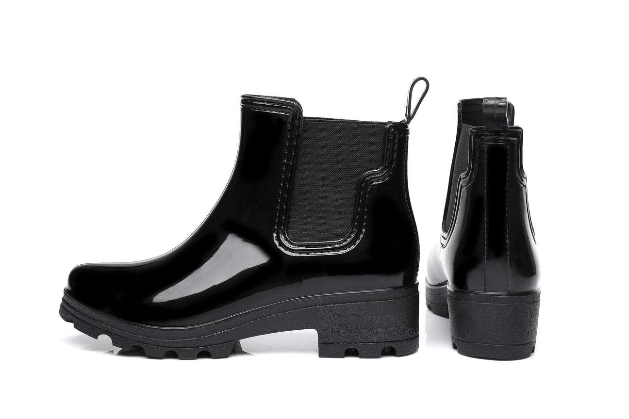 Australian Shepherd Ankle UGG Fashion Rain Boots with wool insole Vivily Gumboots Water Resistant-Boots-PEROZ Accessories