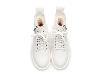 Australian Shepherd UGG Zip Up Sheepskin Wool Chunky Boots Belen-Boots-PEROZ Accessories