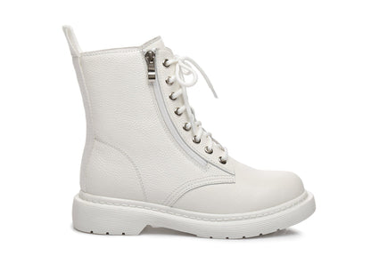 Australian Shepherd UGG Zip Up Sheepskin Wool Chunky Boots Belen-Boots-PEROZ Accessories