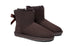 Australian Shepherd Women Mini Ugg Boots with Single Back Bow Water Resistant-Boots-PEROZ Accessories